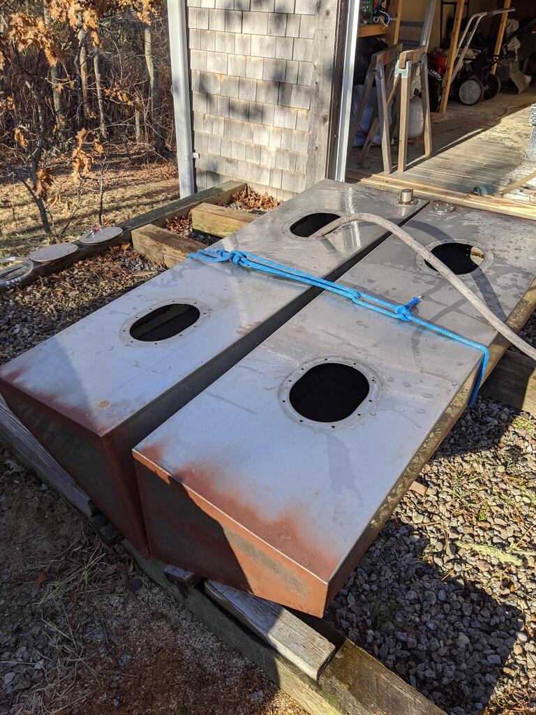 Wash fresh water tanks