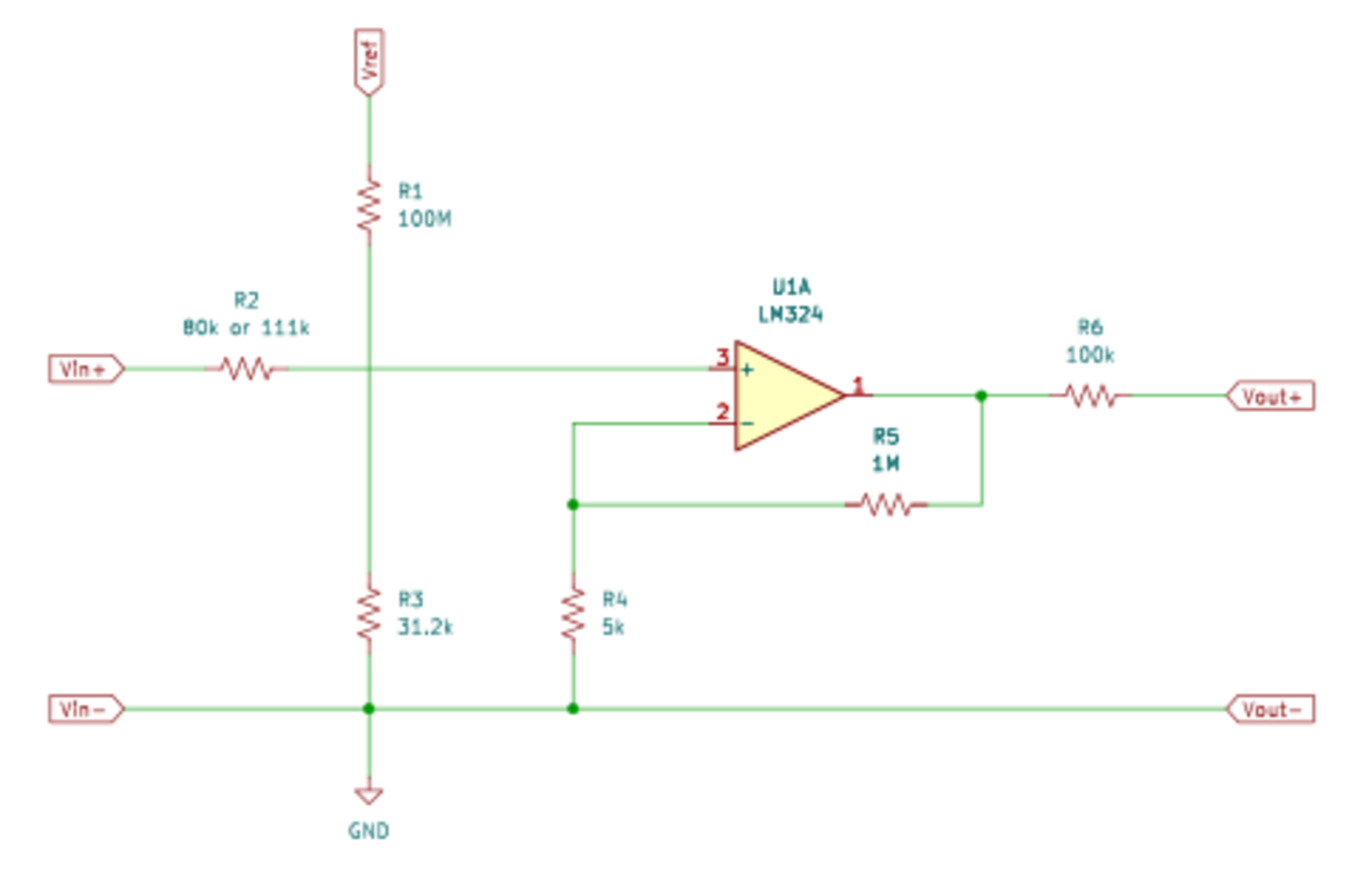 Shunt Op-Amp Schematic